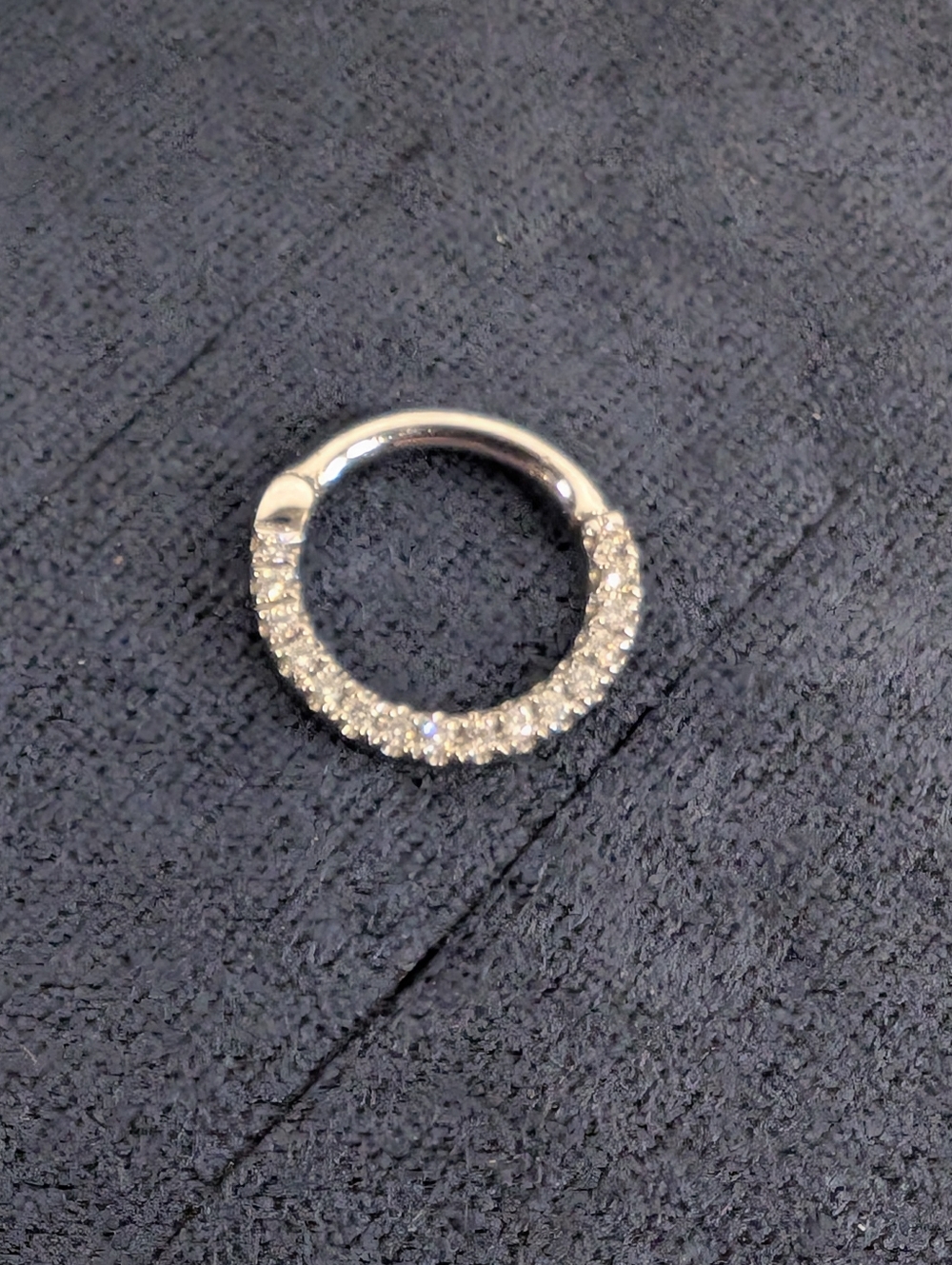 Maria Tash Diamond Horizontal Eternity Hoop White Gold 8mm - Picture 2 of 5